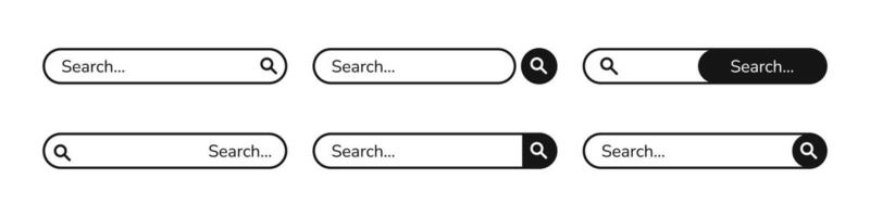 Search bar icon. Online query tool vector