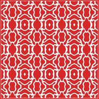abstract ethnic shape pattern for unique red rug pattern design vector