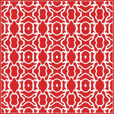 abstract ethnic shape pattern for unique red rug pattern design