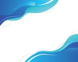 Abstract blue gradient curved wave background vector