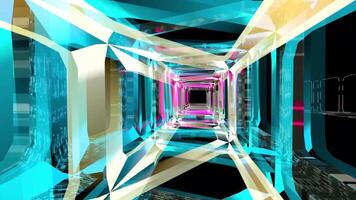 Abstract Vibrant Tunnel Digital Rendering video