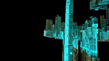 Abstract Technology Blocks Background 3D Rendering video