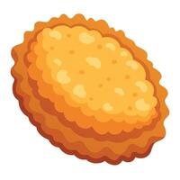 Homemade breaded chicken schnitzel isolated on transparent a white background vector