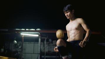Exercise by playing men's sepak takraw. Training skills in sepak takraw and tekkball. photo