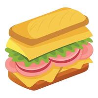 Cuban Sandwich Roasted pork. ham. mustard. pickles. and Swiss cheese on Cuban bread vector