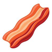 Hyperrealistic closeup of crispy bacon strips with glistening fat and perfect grill marks vector