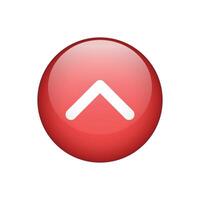 Arrow button realistic icon sign isolated on white background. vector