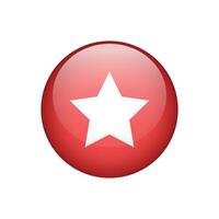 Favorite star realistic button icon sign isolated on white background. vector