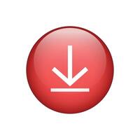 Download red Icon. Button for web and mobile design. illustration vector