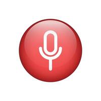 Microphone Icon. Button microphone for web and mobile icon. illustration vector