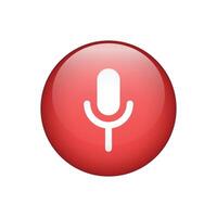 Microphone Icon. Button microphone for web and mobile icon. illustration vector