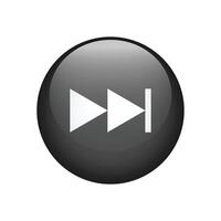 Fast forward icon isolated on white background. Next round button illustration vector