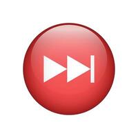 Fast forward icon isolated on white background. Next round button illustration vector