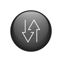 Arrows button icon symbol for graphic design. vector