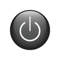 On-off icon. Power button isolated on white background. illustration. vector