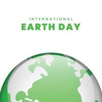 International earth day concept. concepts for graphic and web design, business presentation, marketing and print. vector