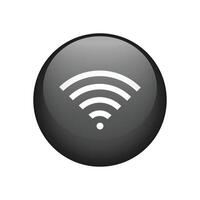 Wifi wireless network signal button icon for apps. vector