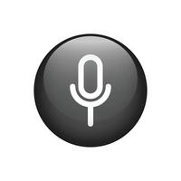 Microphone Icon. Button microphone for web and mobile icon. illustration vector