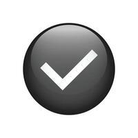 Approval check mark icon isolated on white background. vector