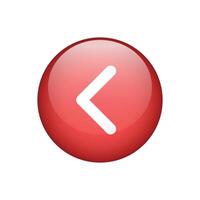 Realistic arrow button icon, sign isolated on white background. vector