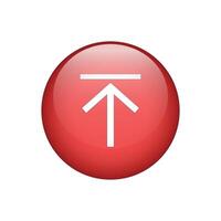 Upload red Icon. Button for web and mobile design. illustration vector