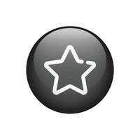 Star favorite black button icon. illustration vector