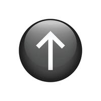 Up arrow black icon sign. Button for graphic design, website or app. illustration vector