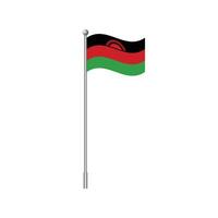 Malawi flag isolated on white background. vector
