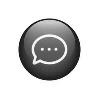 Chat black icon sign. Button for graphic design, website or app. illustration vector