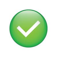 Approval check mark icon isolated on white background. vector