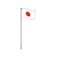 Flag of Japan isolated on white background. vector
