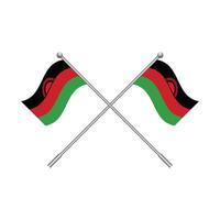 Malawi flag isolated on white background. vector