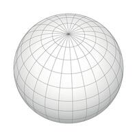 Earth planet globe grid of meridians and parallels vector