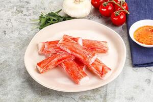 Tasty Crab stics surimi heap photo