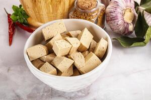 Vegan cuisine - organic tofu cheese photo