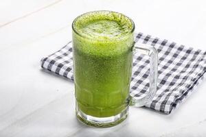 Lemon and mint cold smoothie photo