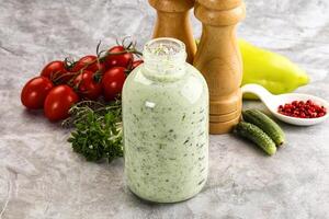 Fresh dietary detox cucumber smoothie photo