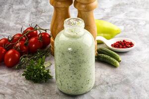 Fresh dietary detox cucumber smoothie photo