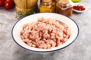 Homemade Raw pork minced meat photo