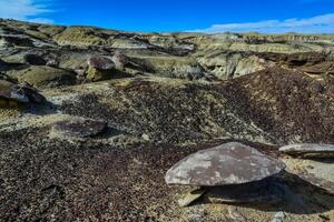 Weird sandstone formations created by erosion at Ah-Shi-Sle-Pah Wilderness Study Area in San Juan County near the city of Farmington, New Mexico. photo