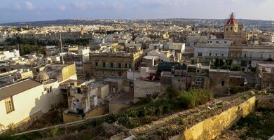 GOZO, MALTA - SEPTEMBER 14, 2012 view from the walls of the old town on the island of Gozo, Malta photo