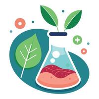 A lab-grown meat or plant-based alternatives providing sustainable and ethical sources of protein vector