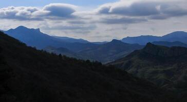 Kara-Dag, view of the mountains of the ancient volcano Karadag photo