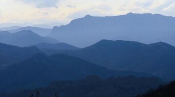 Kara-Dag, view of the mountains of the ancient volcano Karadag photo