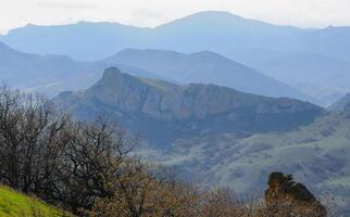 Kara-Dag, view of the mountains of the ancient volcano Karadag photo
