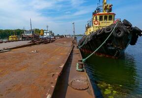 VILKOVO, UKRAINE - JUNE 06, 2014 view of the lighthouse of Serpent Island -or Zmiinyi Island- in summer, Ukraine photo