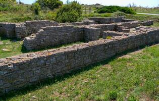 BULGARI, BLACK SEA - AUGUST 26, 2014 - ancient ruins of an antique settlement on Cape Kaliakra, Bulgaria photo