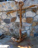 An old iron anchor from the 17th-18th century, recovered from the bottom of the Black Sea photo