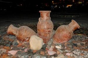 EGYPT, MARS ALAM - FEBRUARY 27, 2019 large clay jugs in the interior of the courtyard of a hotel in Egypt, Marsa Alam photo