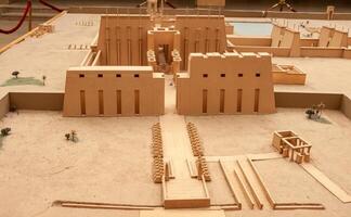 EGYPT, LUXOR - MARCH 01, 2019 model of the territory of the temple complex in the visitor center of the museum, Luxor photo
